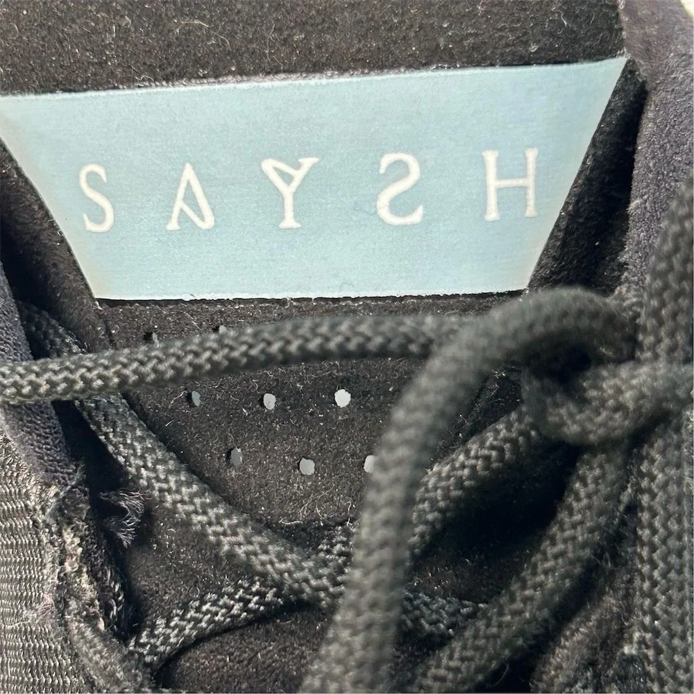 Saysh One Women's Black Sneakers Size 6 Lightweight Casual Shoes‎
